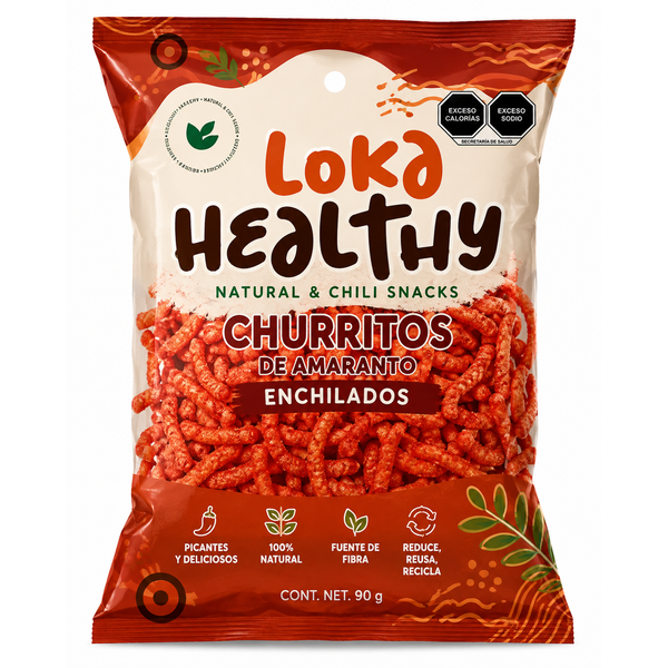 Churritos de amaranto enchilados