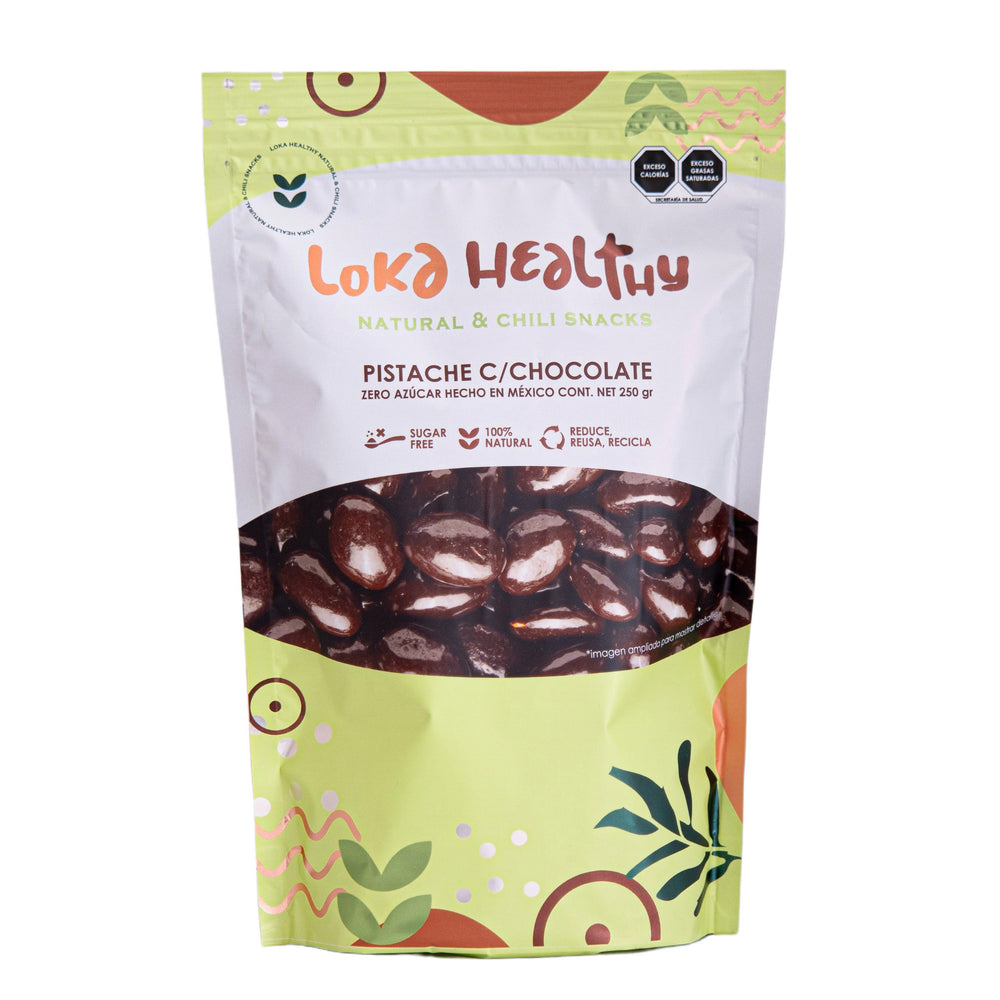 Pistache con chocolate sín azúcar 230g